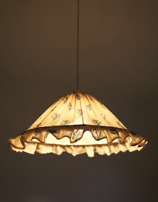Conical Pendant Light With Ruffle Emilia “Flora”