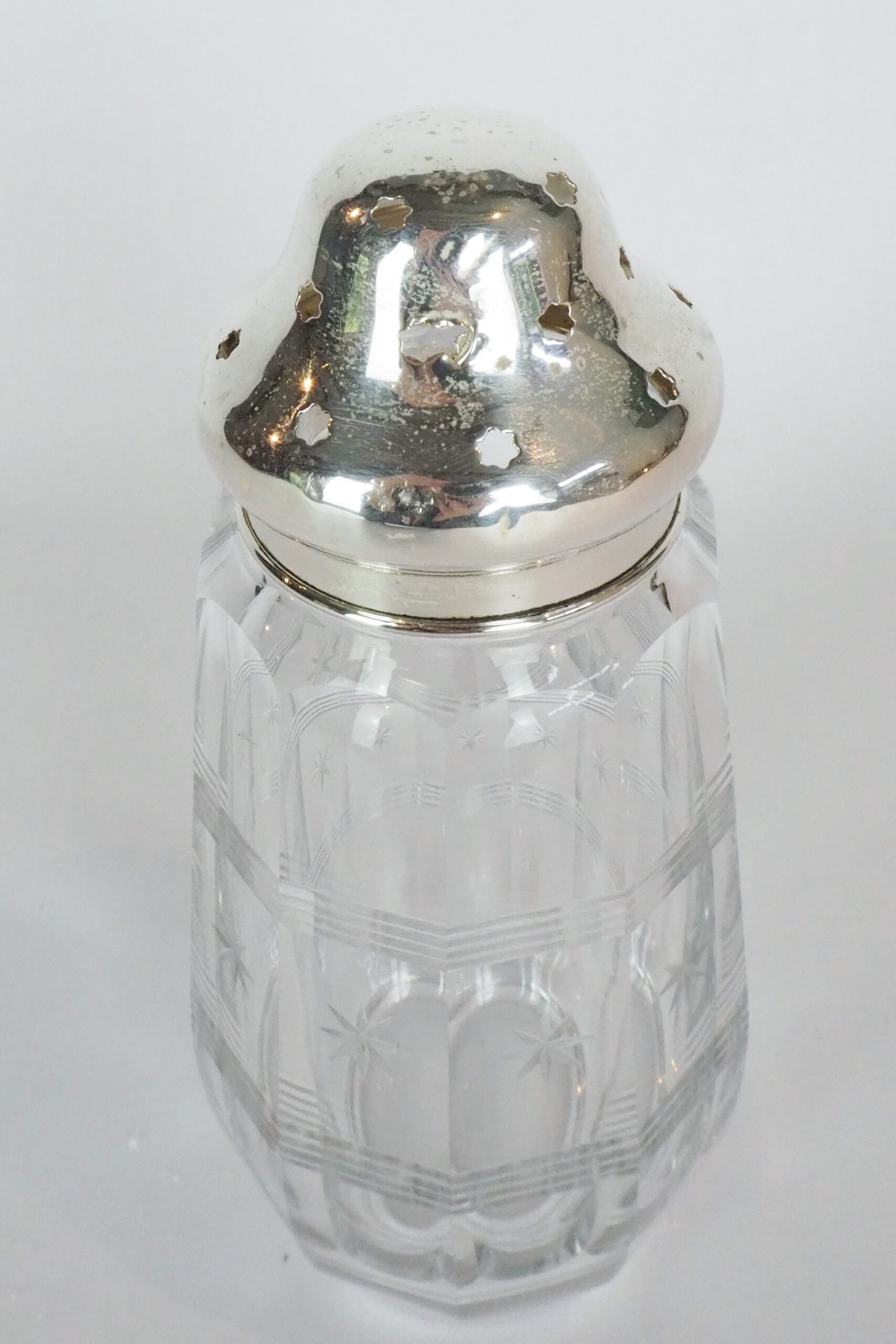 Silver and Glass Sugar Shaker
