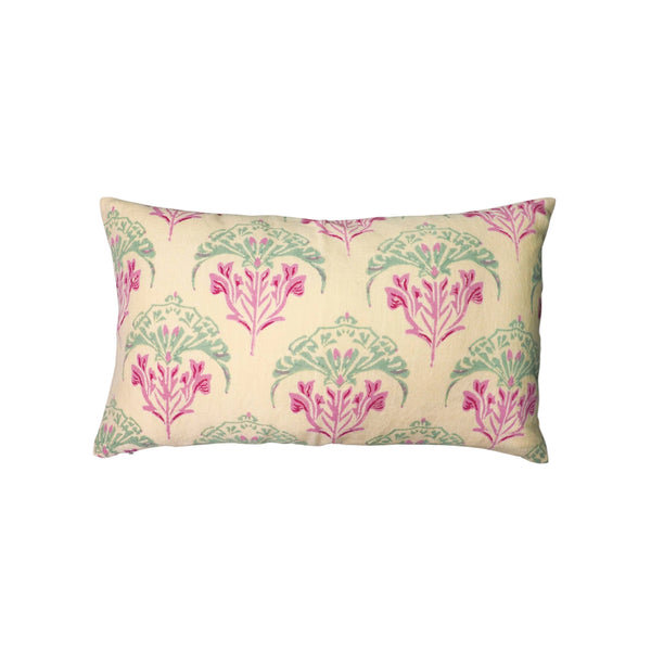 Soma - Lumbar Pure Linen Throw Pillow Cover - Peach