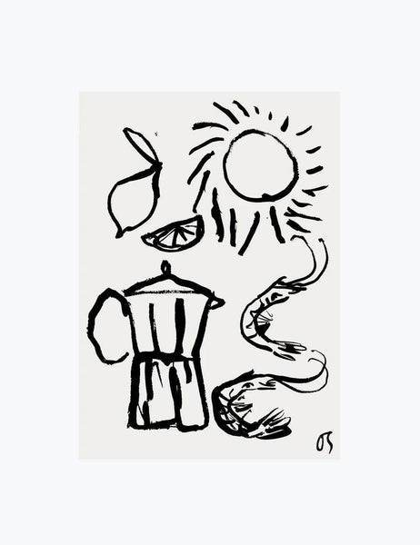 Coffee and Prawns Print