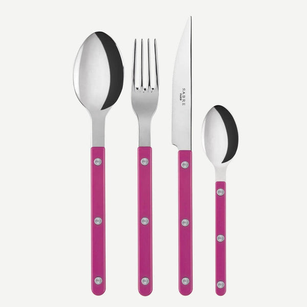 Bistrot 48 PC Cutlery Set, Raspberry
