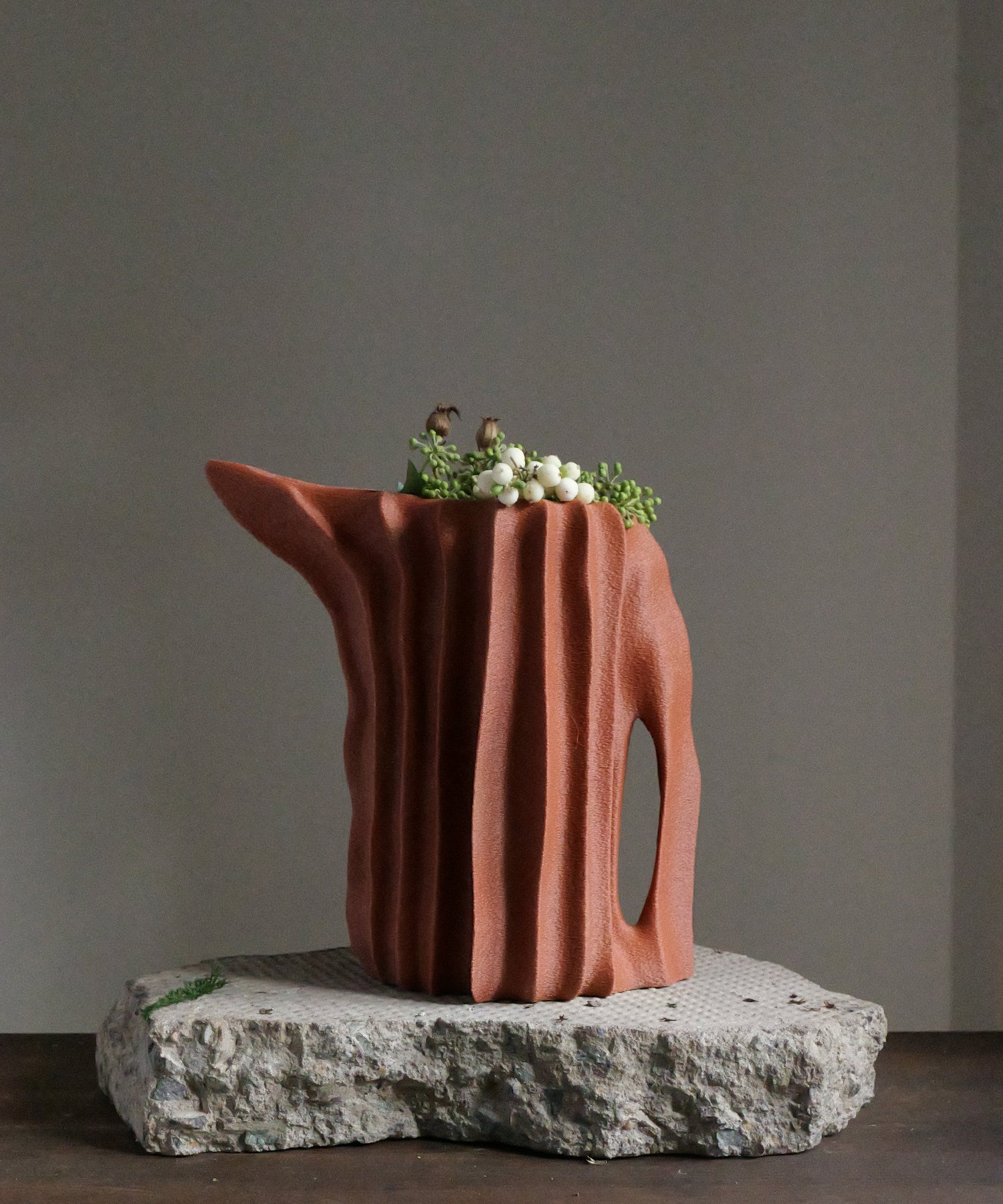 Kora | Watering Jug - Vase | Burnt Ochre