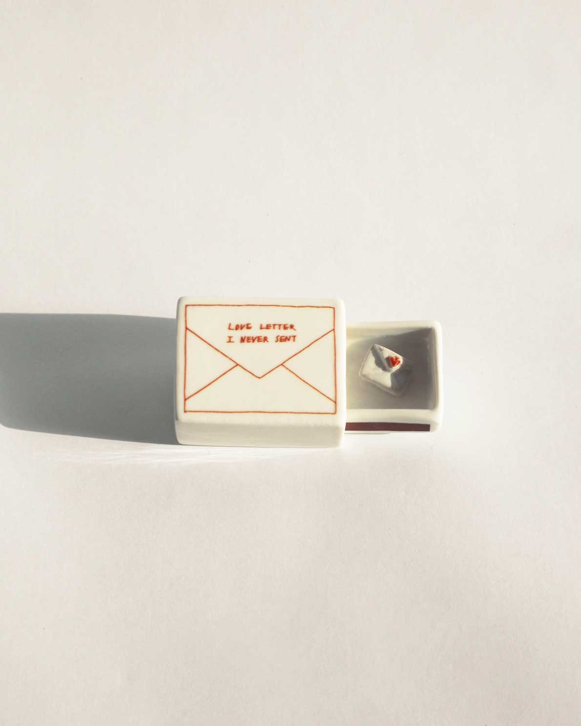 'Mini Love Letter’ Ceramic Matchbox