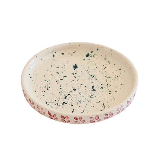 Petrol Splash Handmade Ceramic Dessert Plate