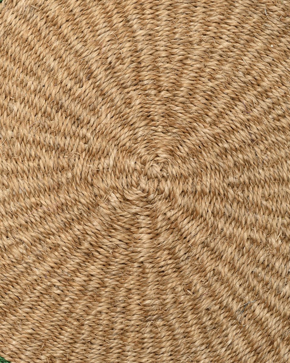 KAMARIA: Green Trim Woven Placemat