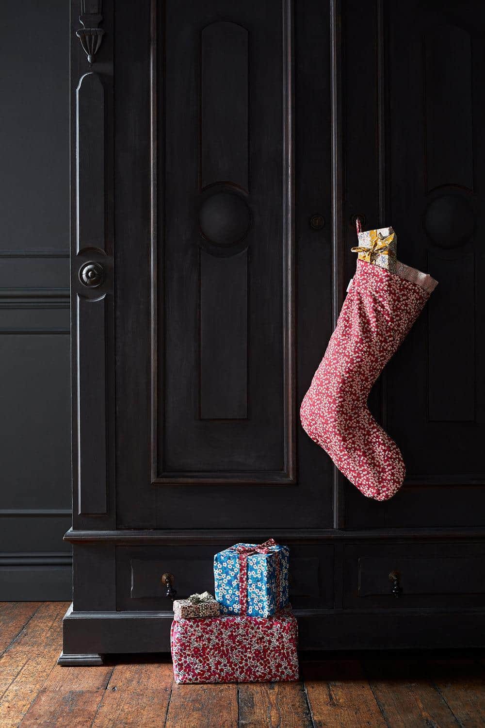 Christmas Stocking made with Liberty Fabric MITSI VALERIA