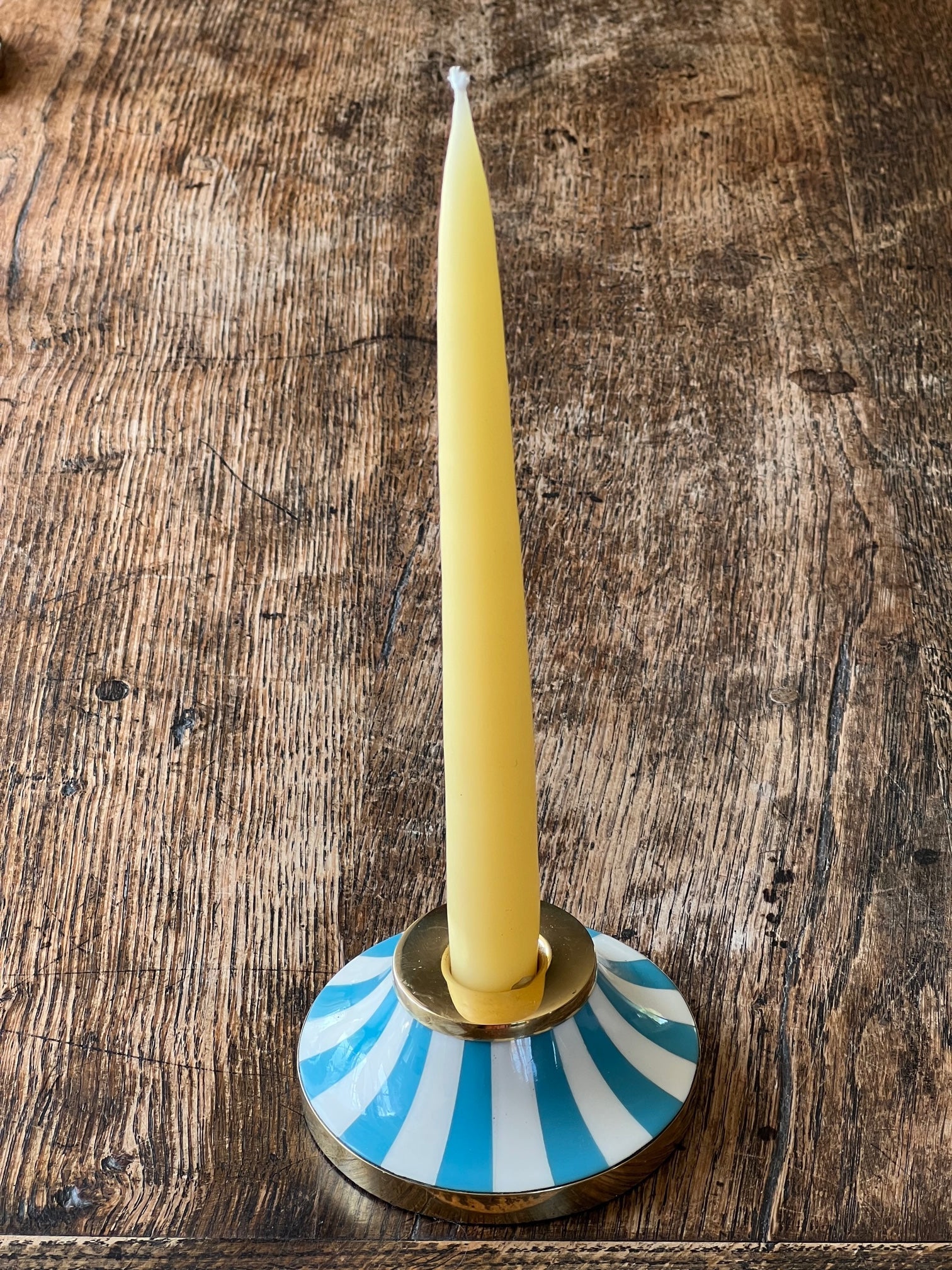 Circus Candleholder | Sky Blue | Striped