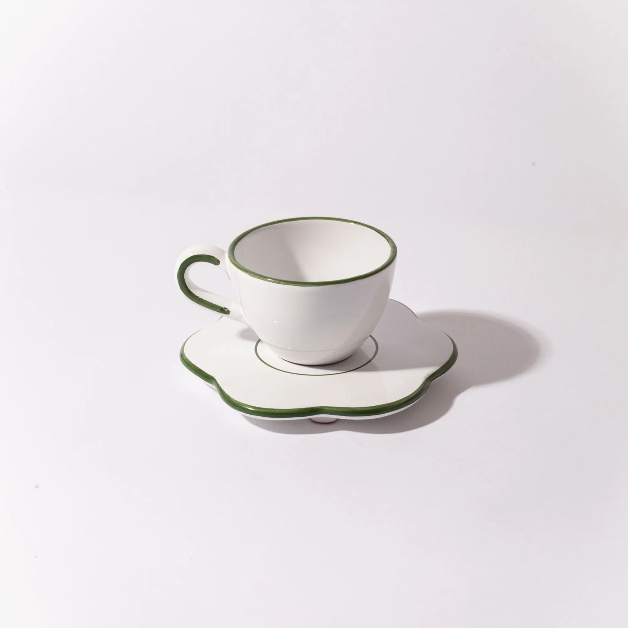 Flower Saucer - Olive Green