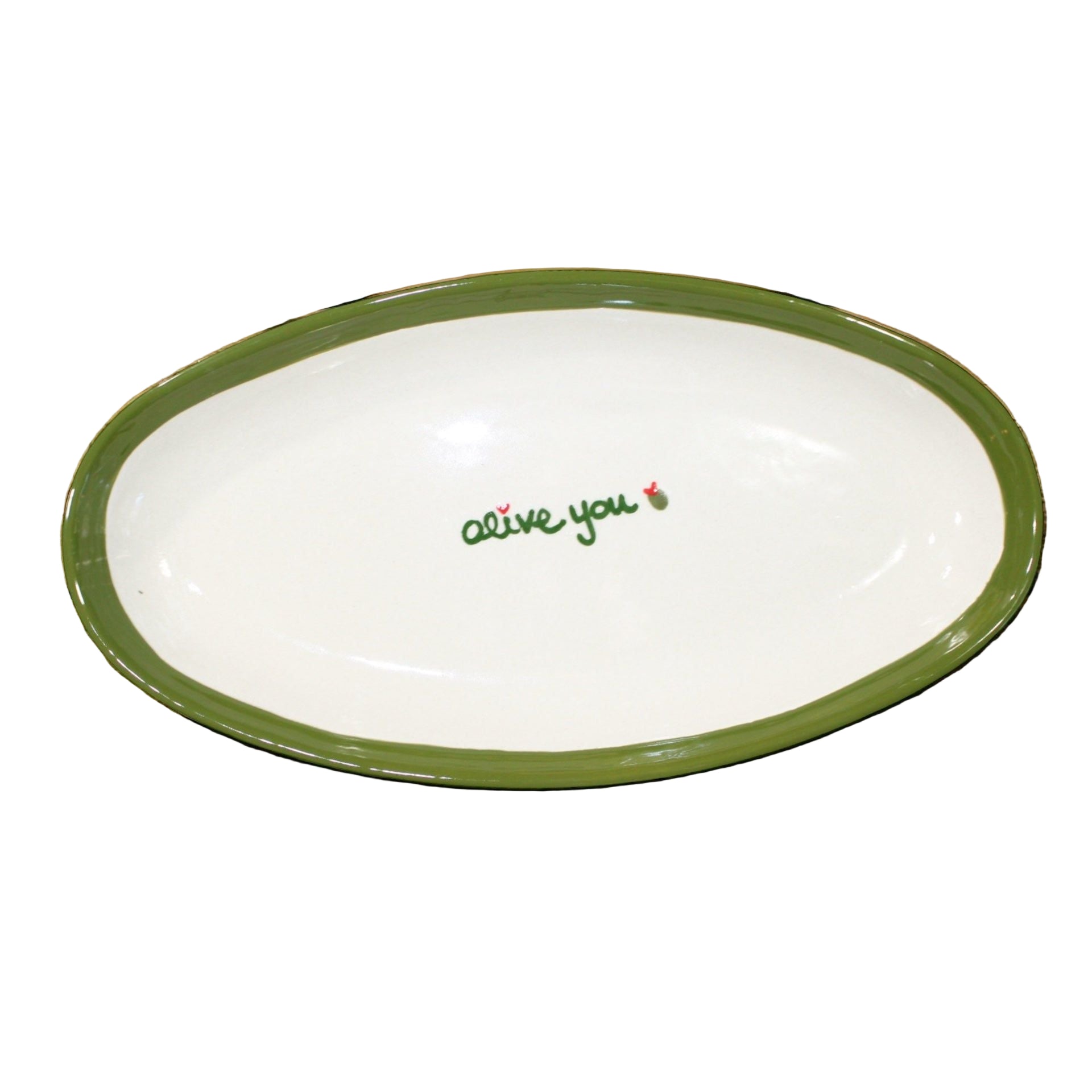 Hand-painted “olive you” Aperitif Tray