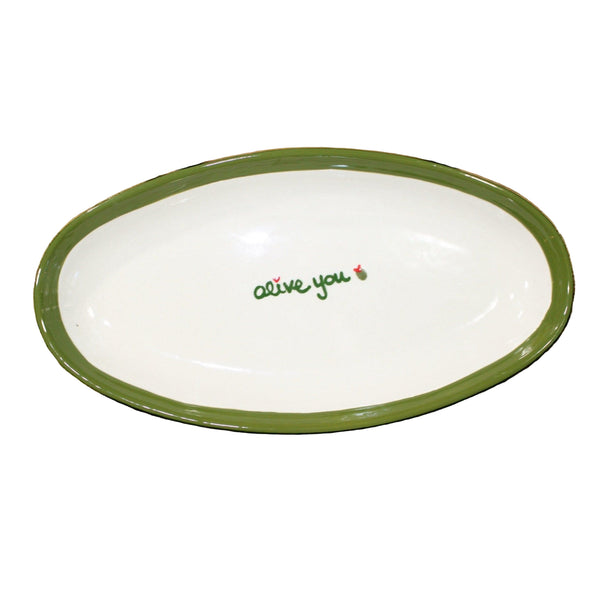Hand-painted “olive you” Aperitif Tray