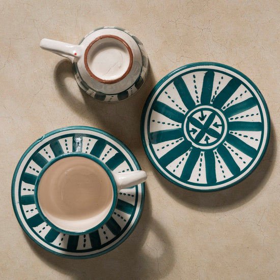 Blue Safi Coffee Cup and Saucer