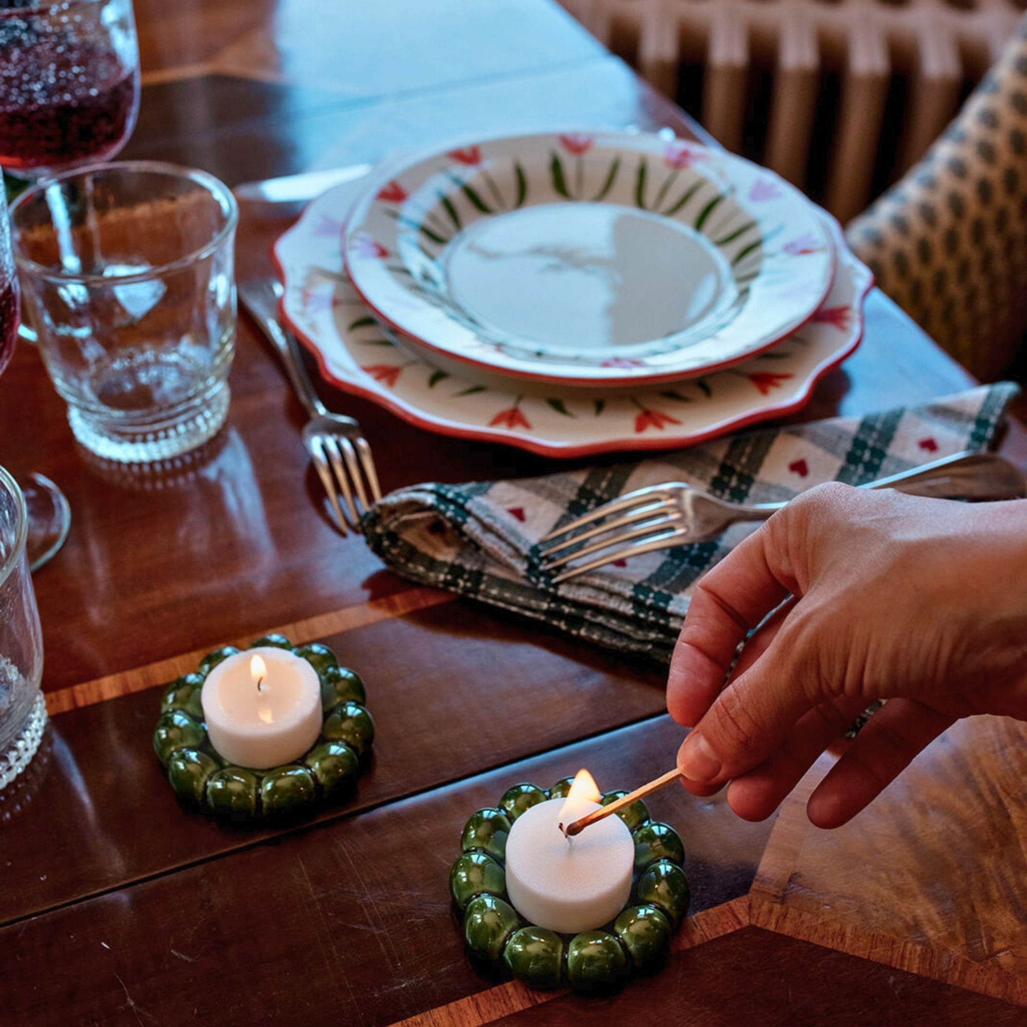 Olaf T-Light - Green Forest