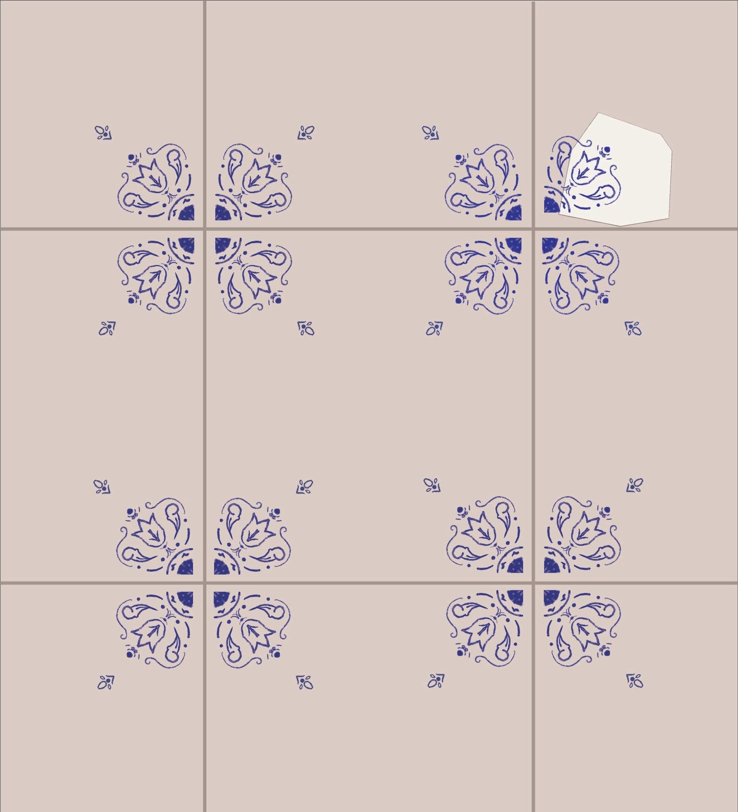 Italian Tiles DIY Plate Sticker Decoration