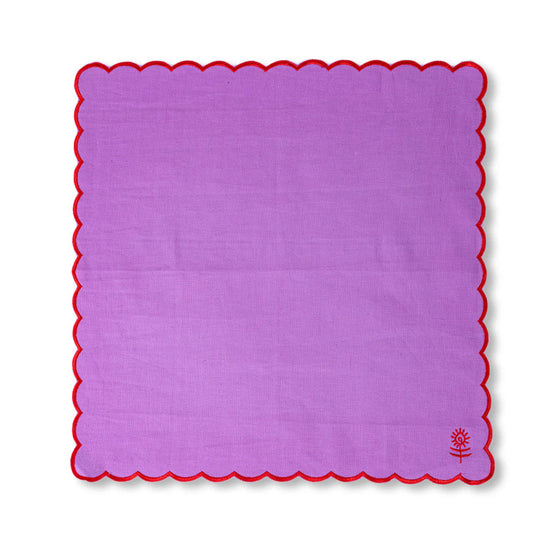 Icon Linen Napkins S/4 - Lilac + Cherry