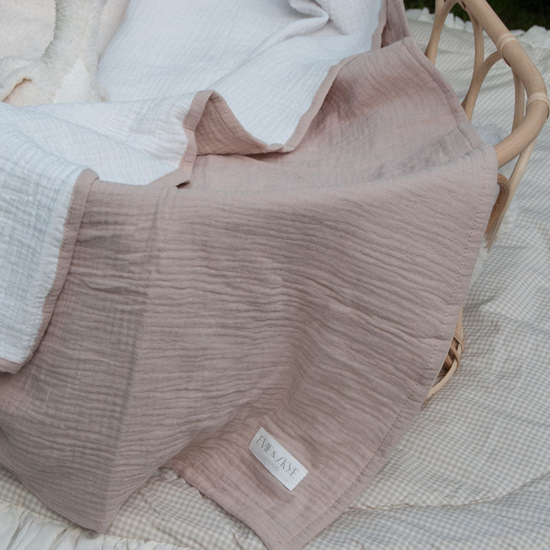 Soft Organic Cotton Baby Blanket - Mocha