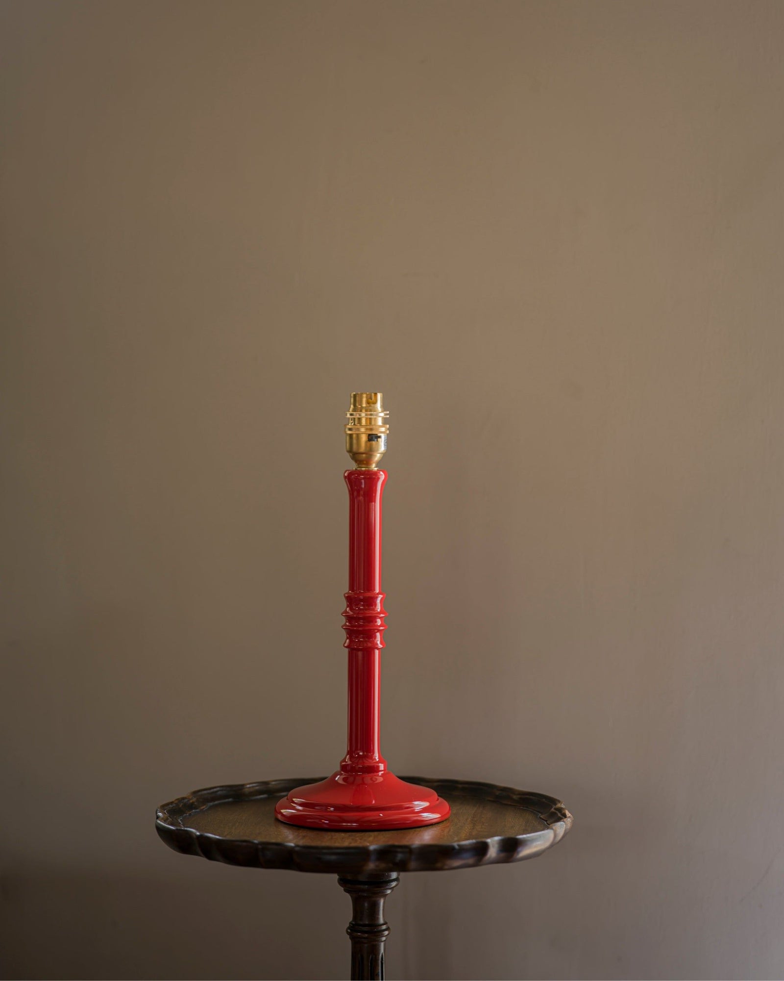 The Small Lacquered Lampstand in Strawberry
