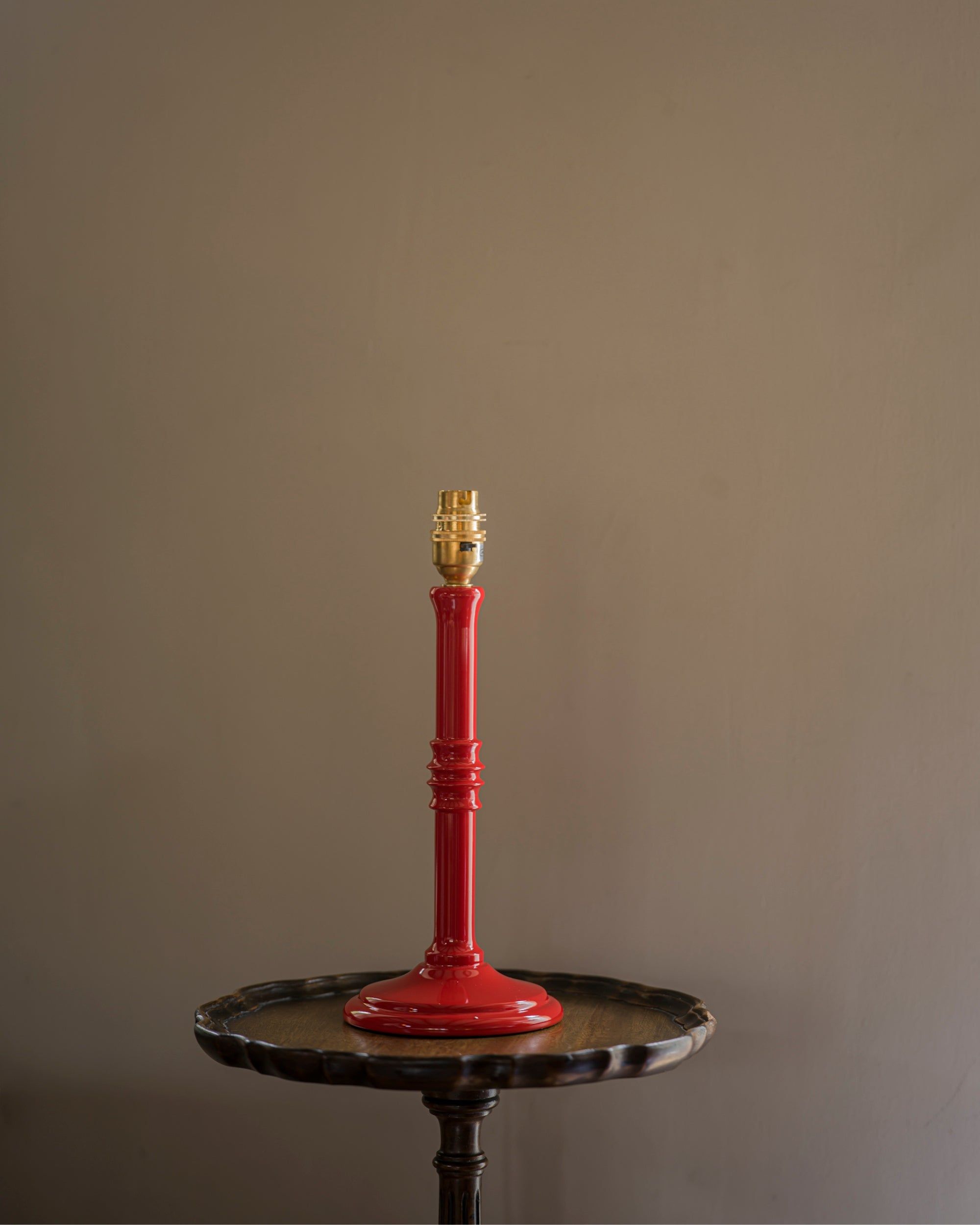 The Small Lacquered Lampstand in Strawberry