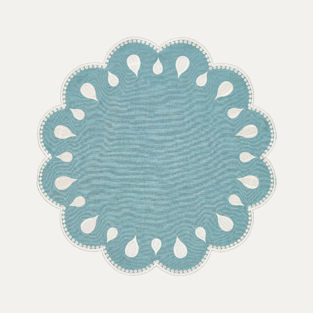 Gotas Placemat, Blue and White