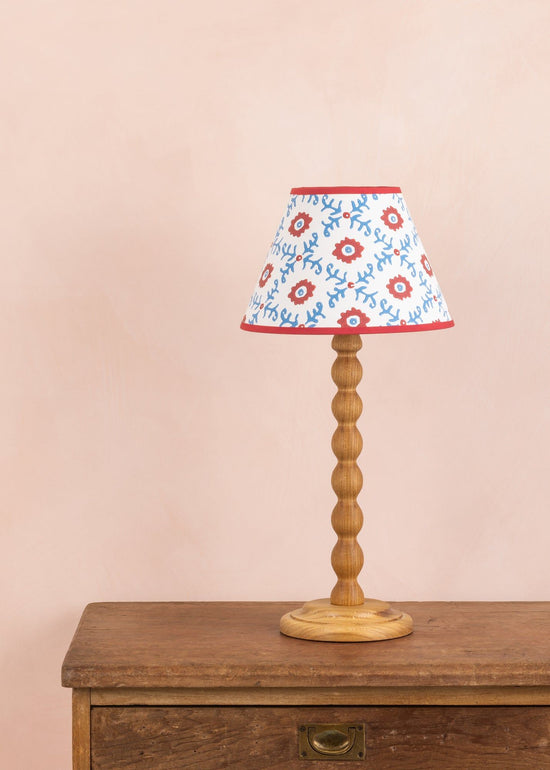 Folk Flower Lampshade - Red / Blue