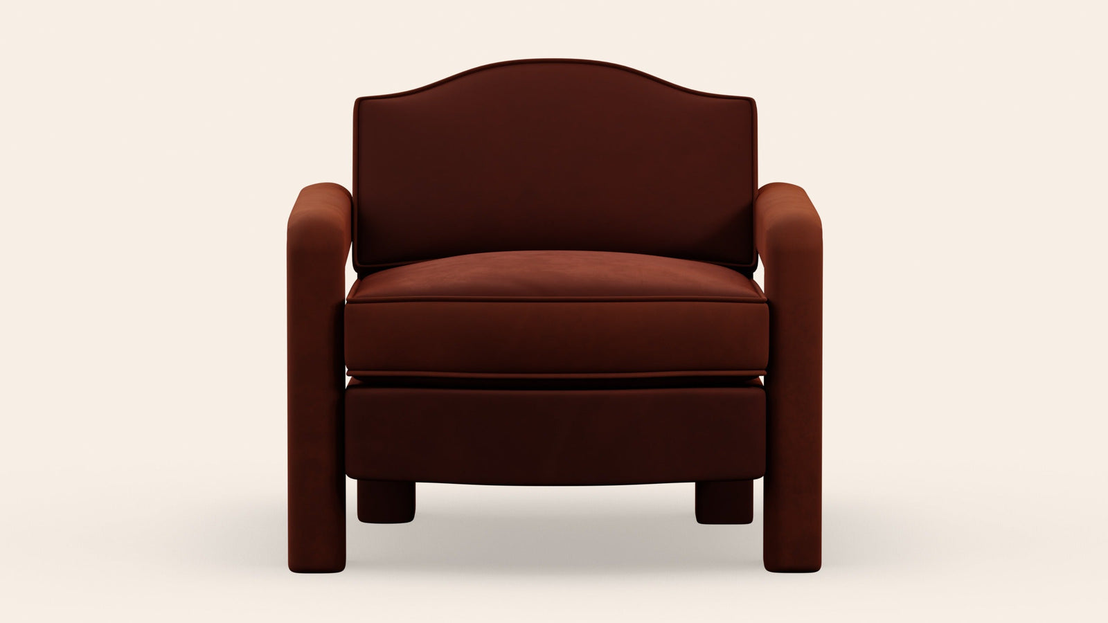 Elio Armchair, Cinnamon Velvet