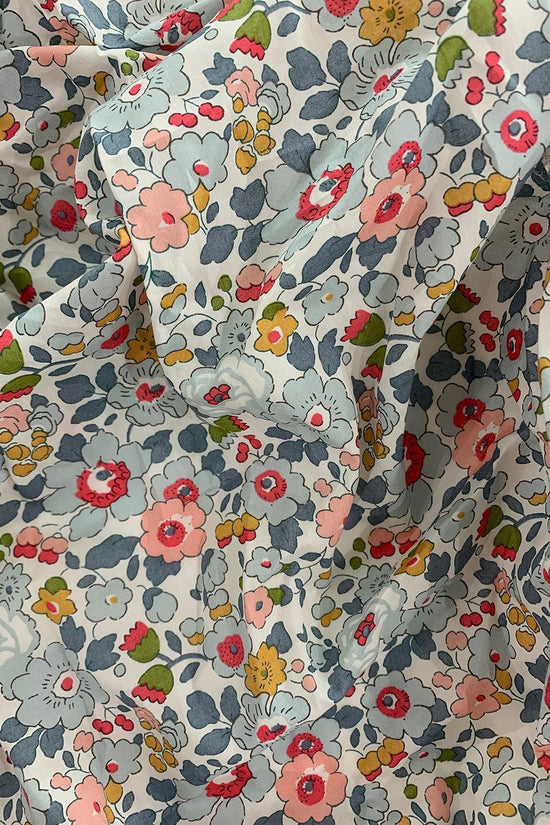 Frill Edge White Bedding Made With Liberty Fabric Betsy Grey