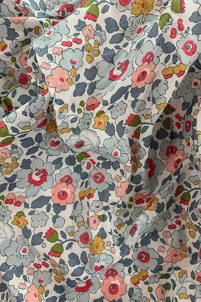 Frill Edge White Bedding Made With Liberty Fabric Betsy Grey