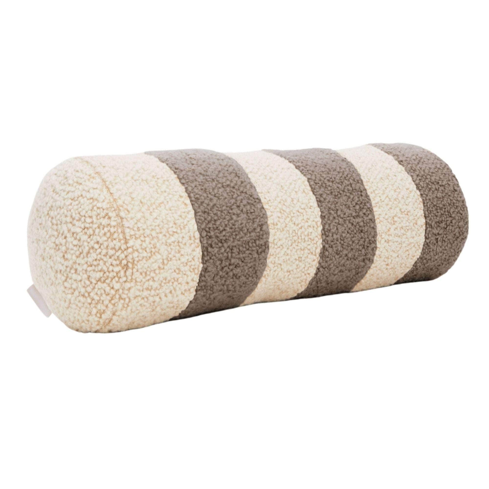 Le Cylindre - Wool Bouclé Stripe Bolster Sawdust/Eggshell