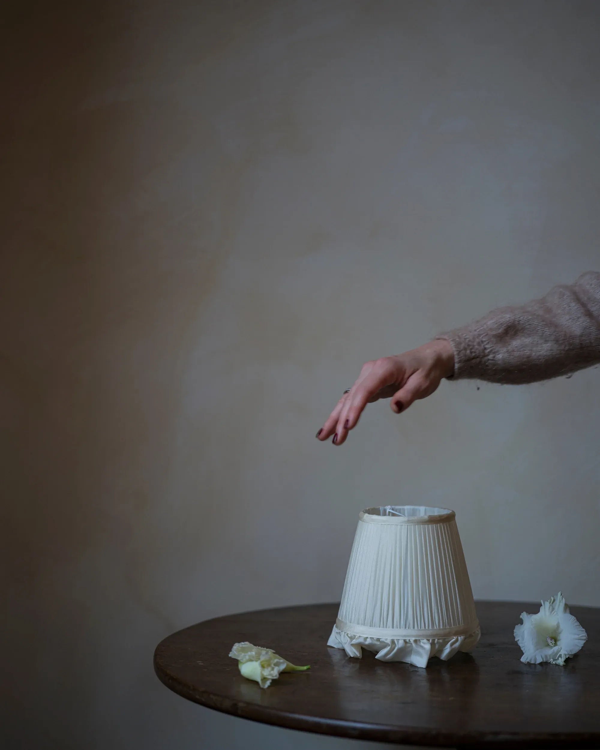 The Silk Frill in Iris Wall Light Lampshade