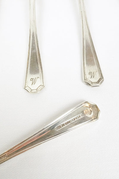 6 Vintage Silver Plate Teaspoons