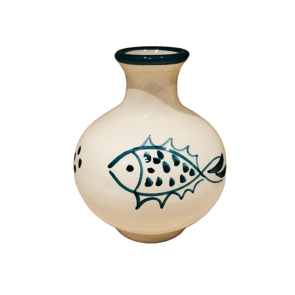 Anthologist Ceramic Bud Gourd Vase Blue Psari