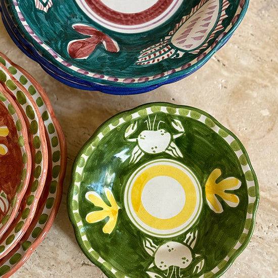 Amalfi Crab Plate 16 cm – Green