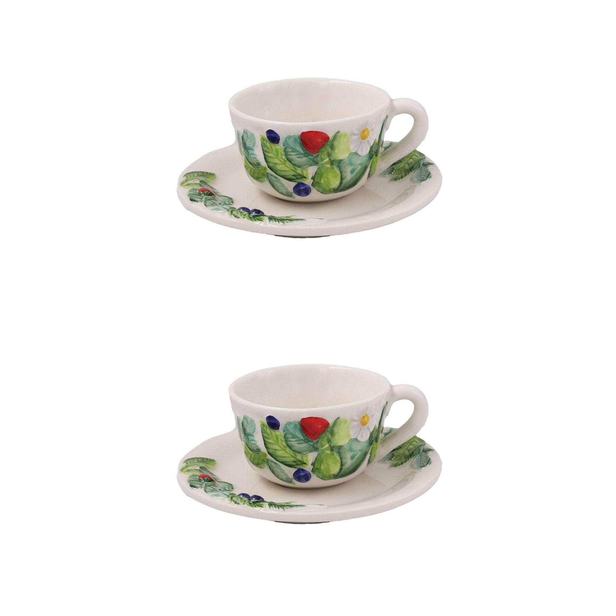 Frutti Di Bosco Teacup & Saucer,  Set Of 2
