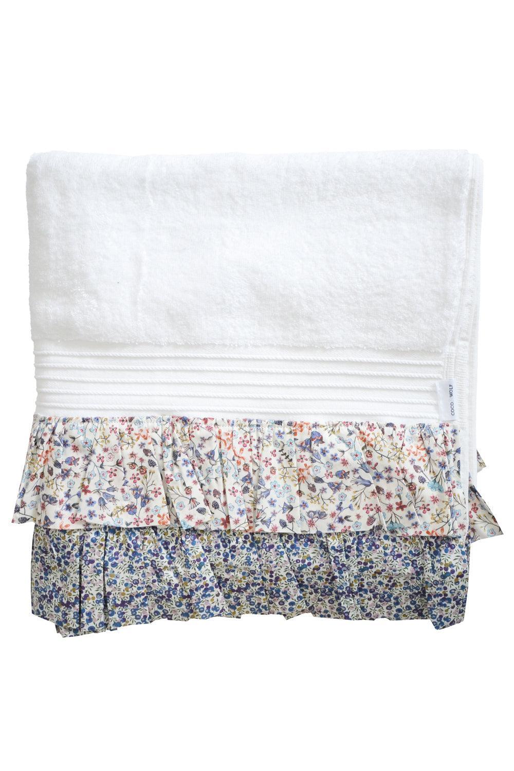 Ruffle Edge Towel made with Liberty Fabric DONNA LEIGH & WILTSHIRE BUD