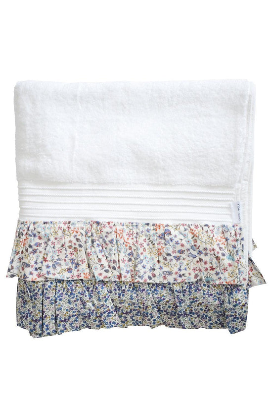 Ruffle Edge Towel made with Liberty Fabric DONNA LEIGH & WILTSHIRE BUD