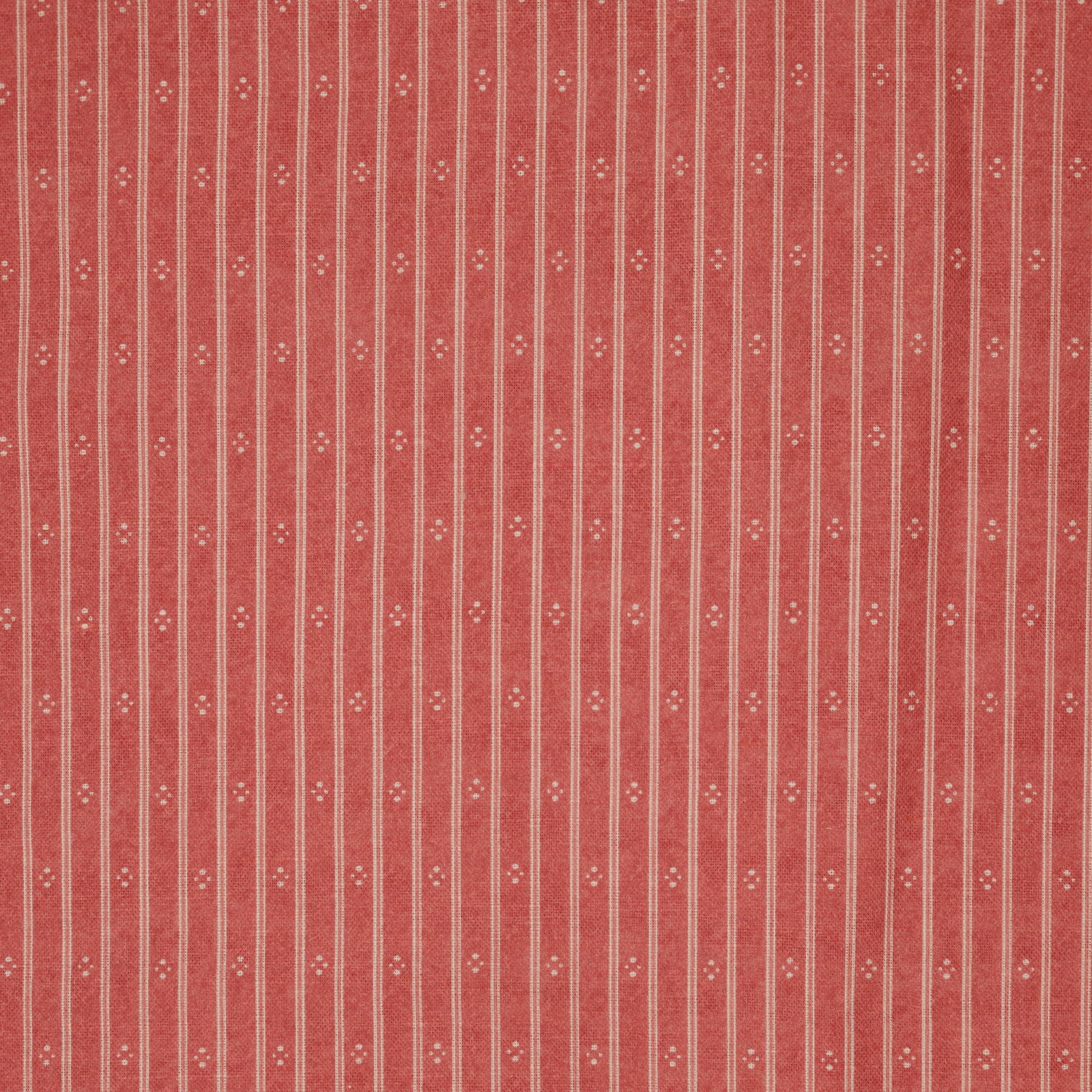 Ticking Stripe Fabric - Raspberry Red