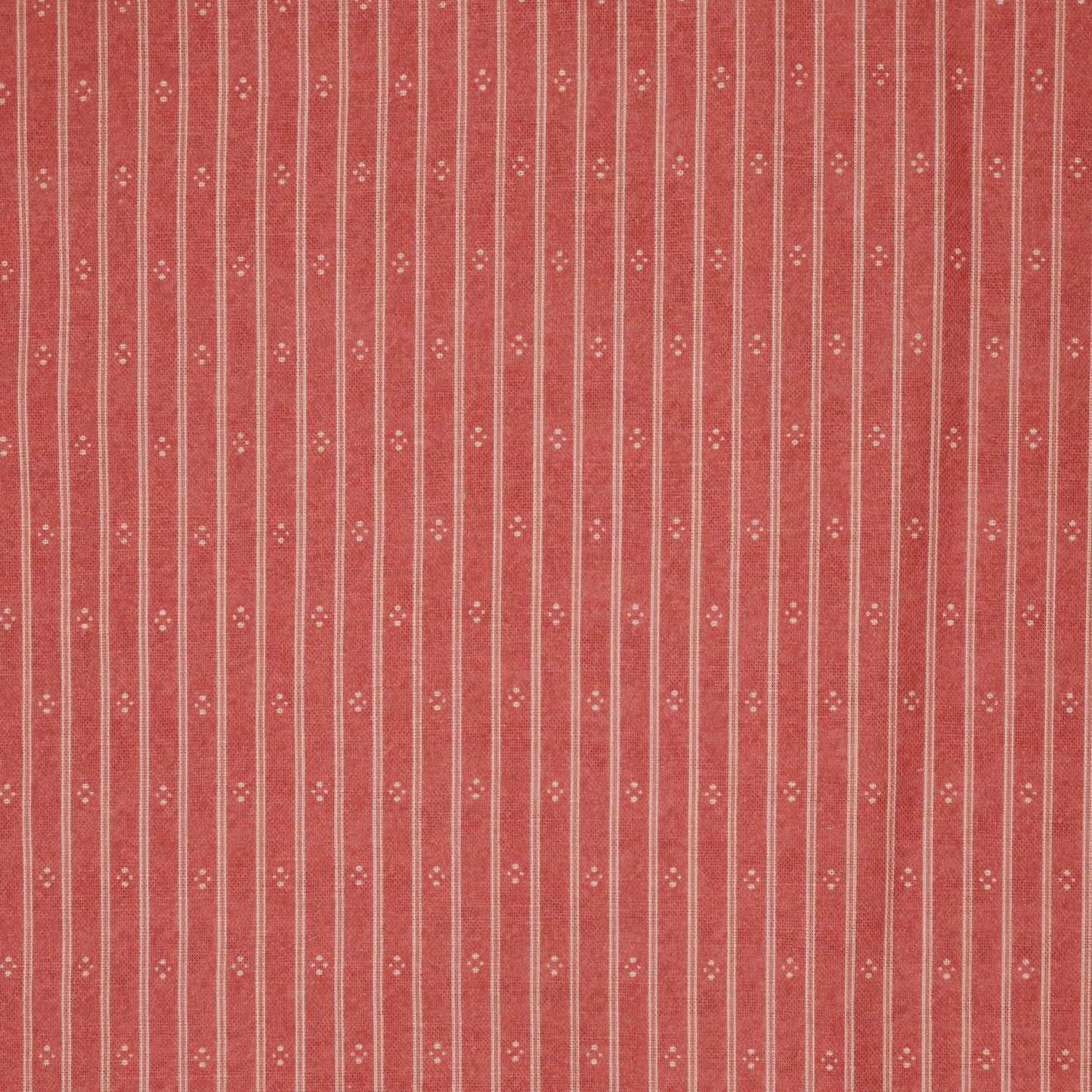 Ticking Stripe Fabric - Raspberry Red