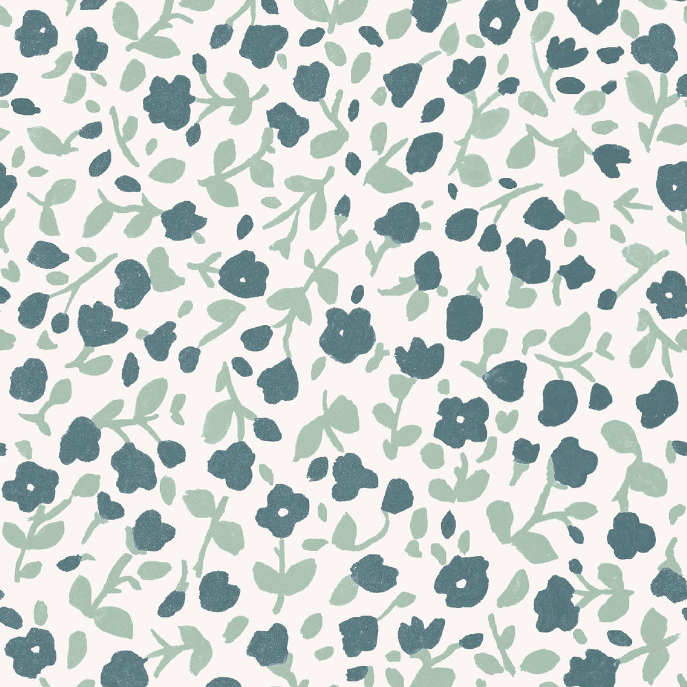 Wallpaper - Blossom Forest Greens