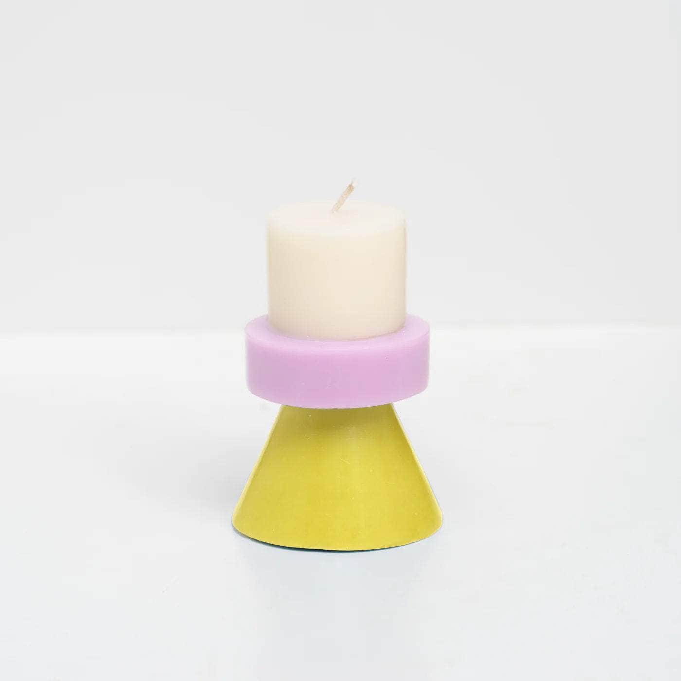 Stack Candle Mini - White / Lilac / Yellow