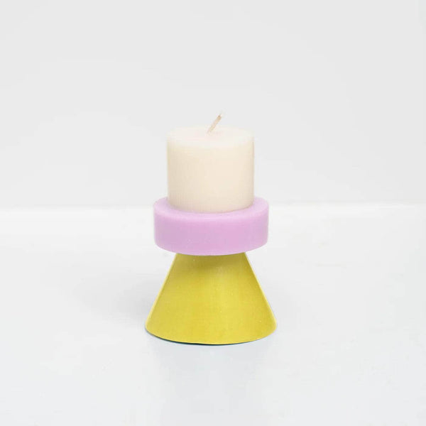 Stack Candle Mini - White / Lilac / Yellow