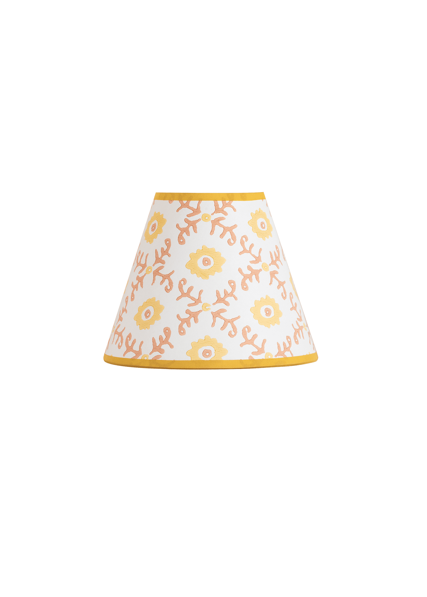 Folk Flower Lampshade - Yellow / Terracotta