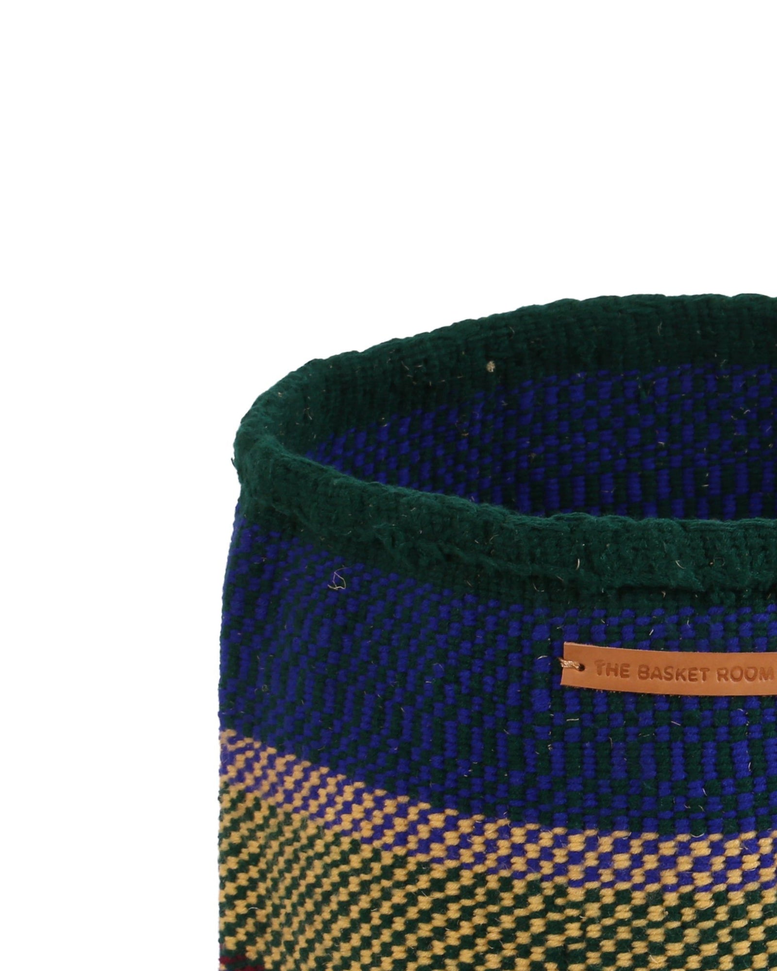 USO: Large Blue, Green and Yellow Wool Basket