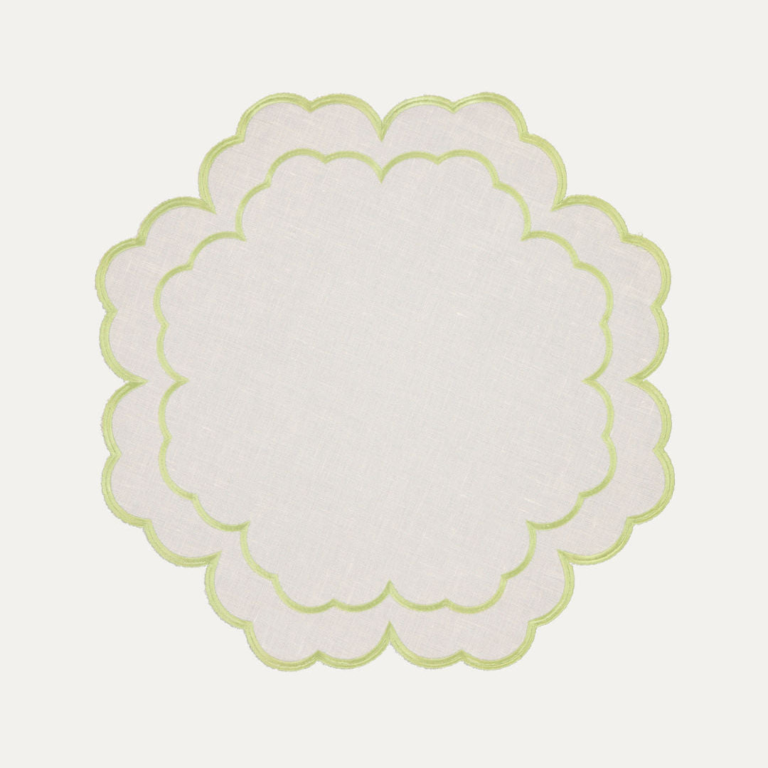 Íris Placemat, Natural with Light Green