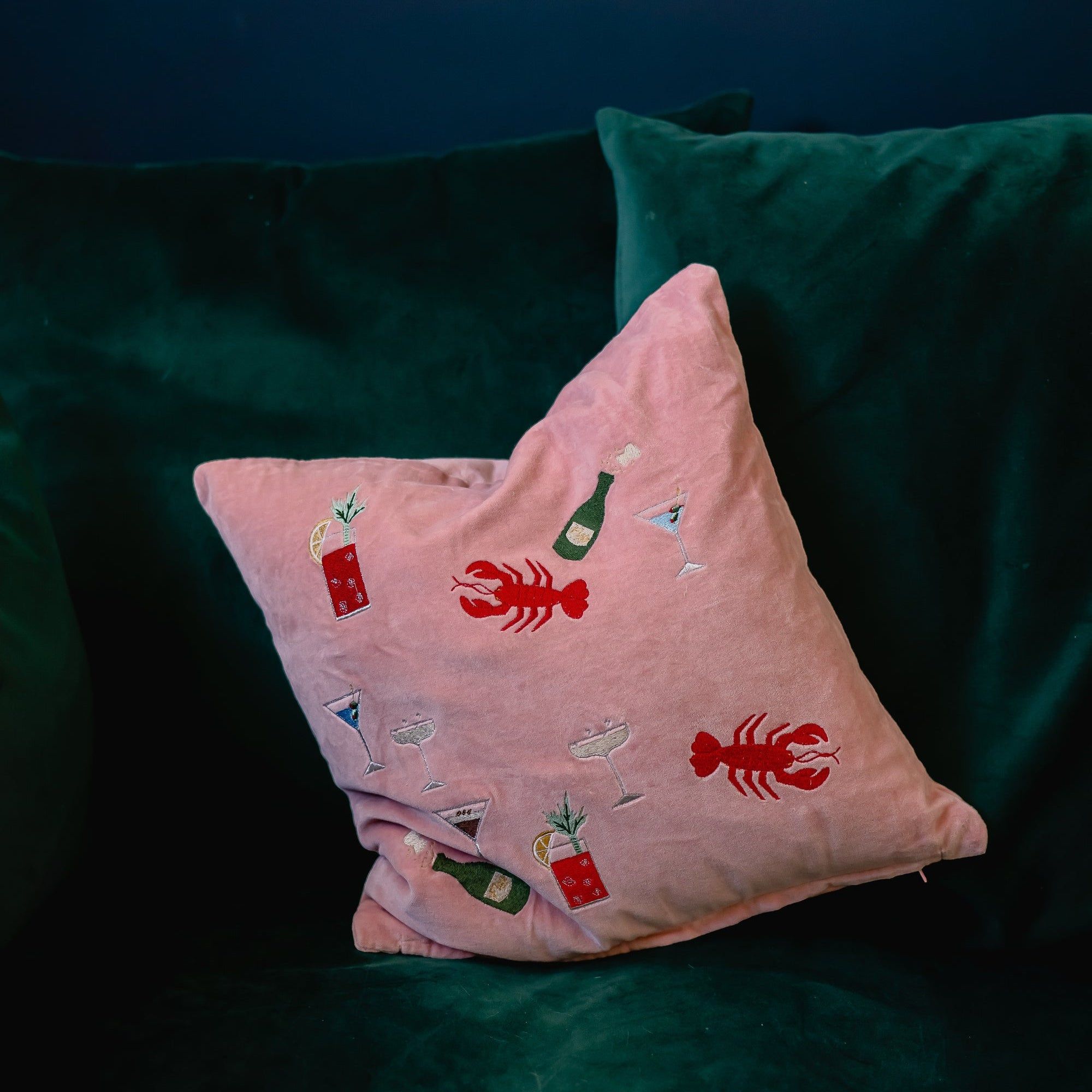 The Velvet Doodle Cushion