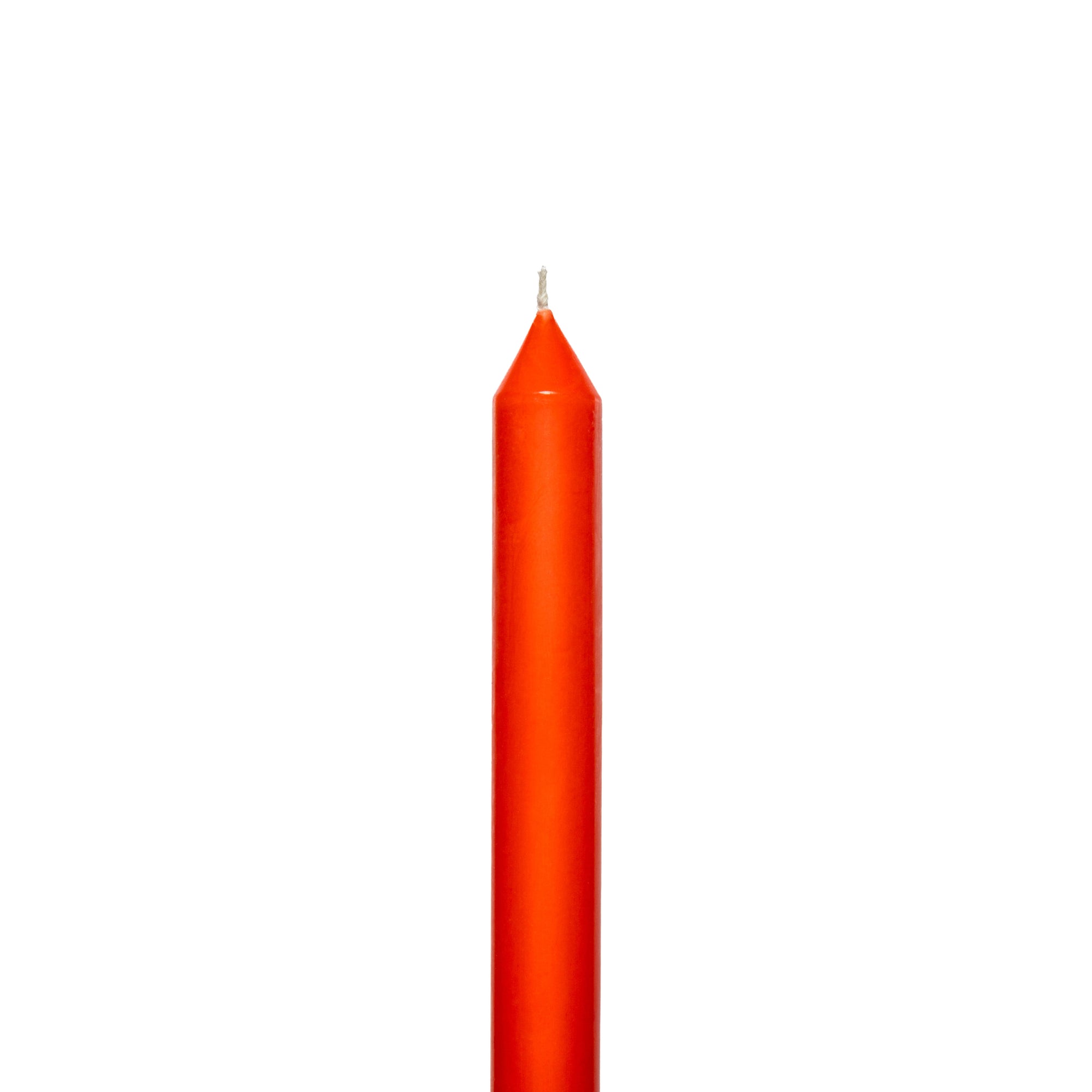 Tomato Tapered METRE Candle Pair