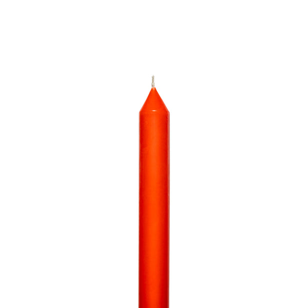 Tomato Tapered METRE Candle Pair