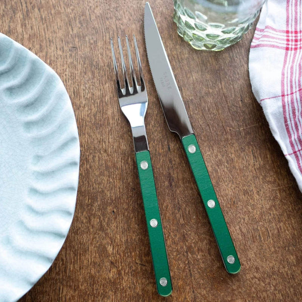 Bistrot Pearly 4pc Cutlery Set, Dark Green