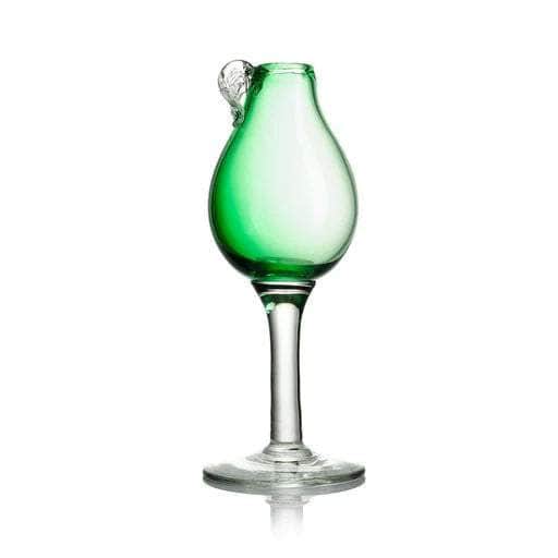 Pear Bud Vase with Stem - Green