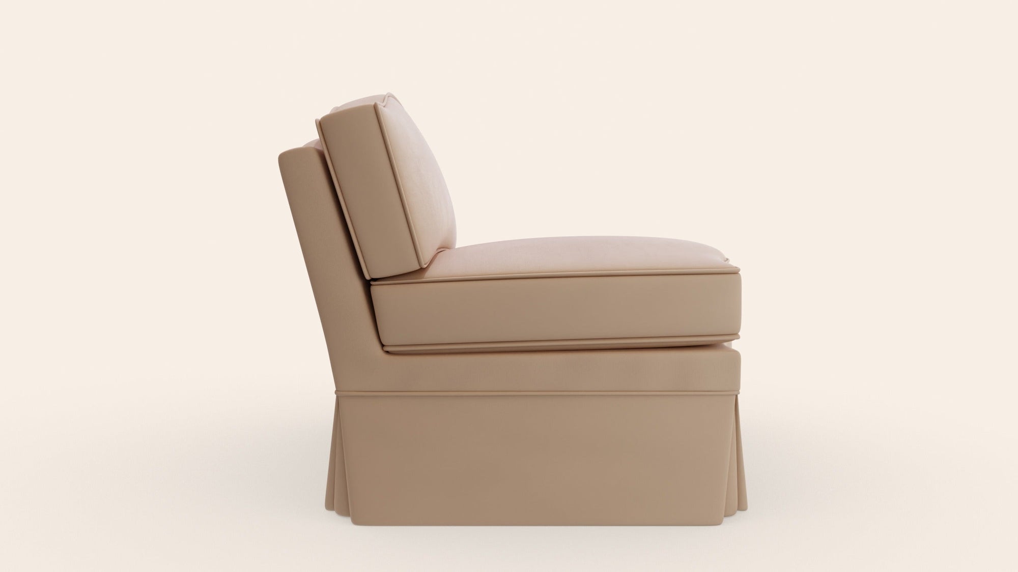 Felix Slipper Chair, Rose Linen