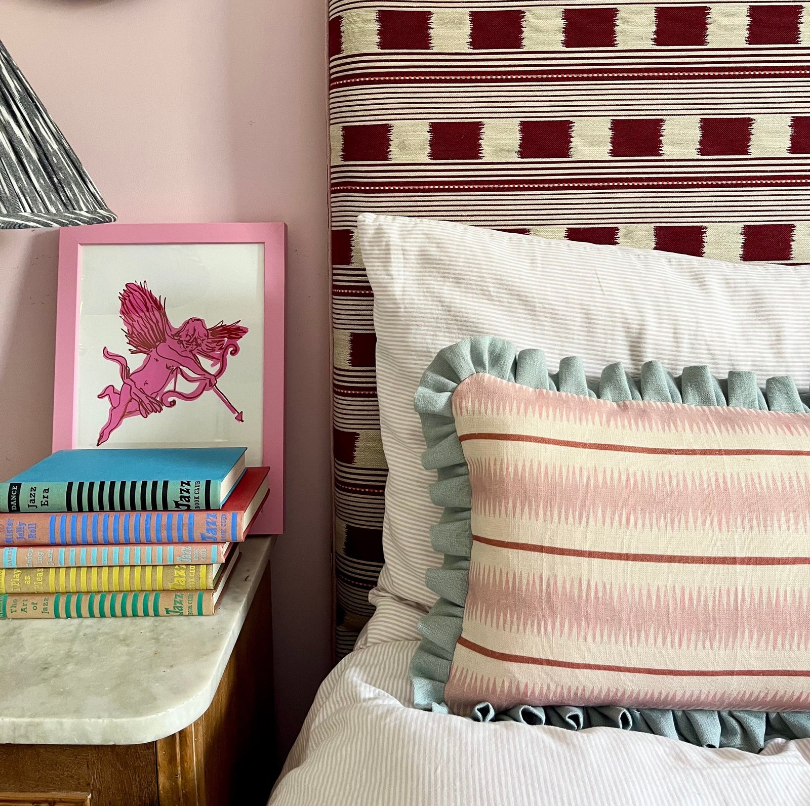 Squiggle Fabric - Blush