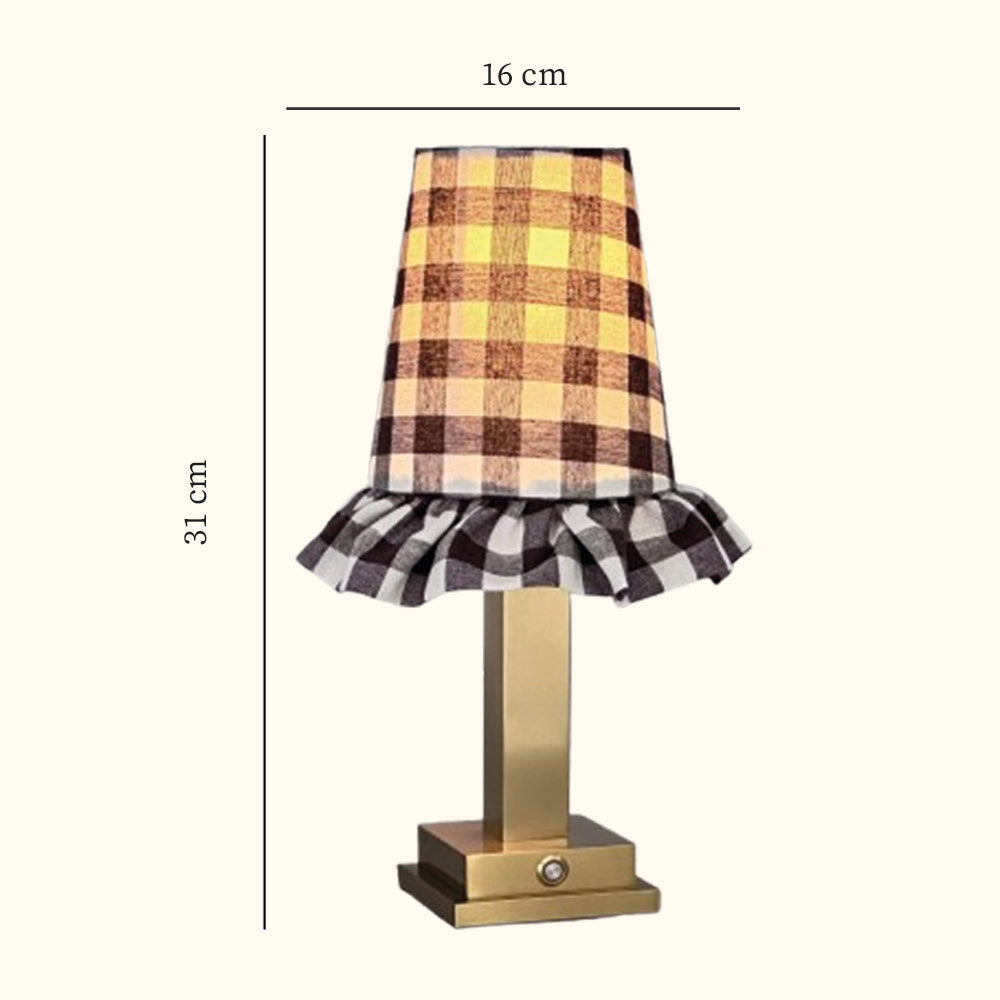 Philia Table Lamp Gingham Ruffle